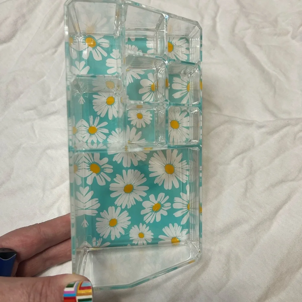 Sorbus Mini Organizer With 9 Slots- Daisy Print